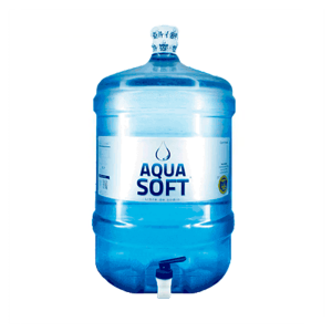 Bidon de agua de mesa Aquasoft 20 litros envase pet retornable